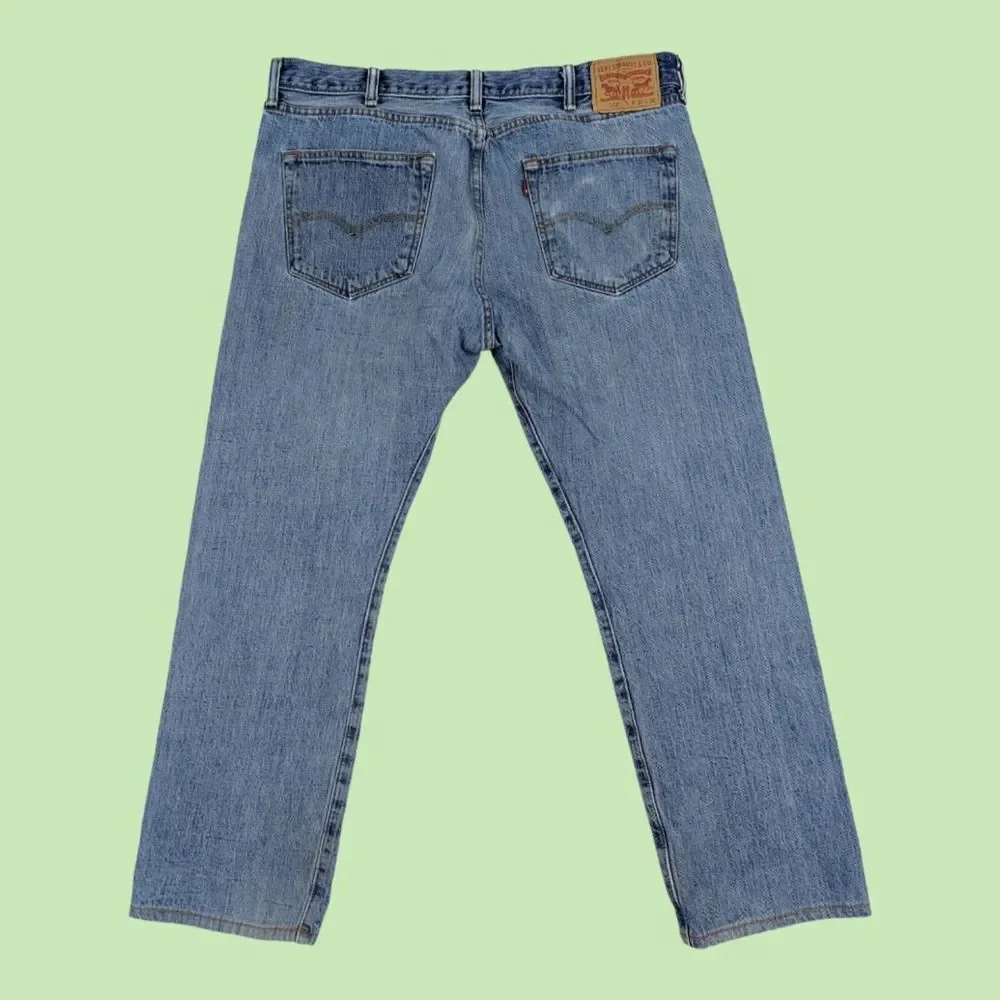 LEVIS 501 Jeans‎ Mens 38x30 Button Fly Blue Denim Pants
